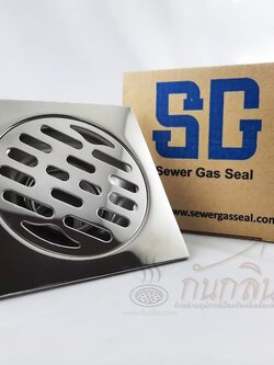 ตะแกรงกันกลิ่นสแตนเลสเกรด 304 หน้ากลม กว้าง 10x10 ซม.