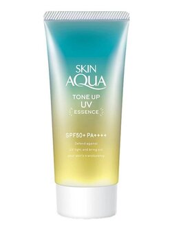 กันแดดโทนอัพสุดฮิต Skin Aqua Tone Up UV Essence SPF50 +/PA++ สี Mint Green 80 g
