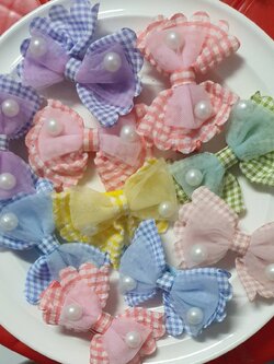 💗มาหยากิ๊ฟช้อป💗 กิ๊บโบว์มุก น่ารัก ๆ ฟรุ๊งฟริ๊ง สำหรับเด็กผู้หญิง แพ็คคู่