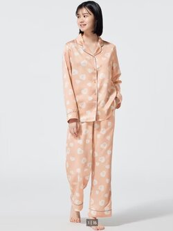 ชุดนอน Gu × Rilakkuma Limited สีชมพูงานลิขสิทธิ์แท้จากญี่ปุ่น