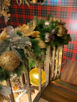 สายสนคริสต์มาสตกแต่งธีมทองขนาด2.7เมตรTOP GARLAND.