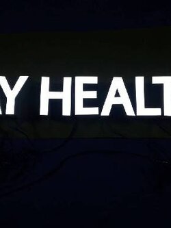 #ป้ายอักษรไฟออกหน้า