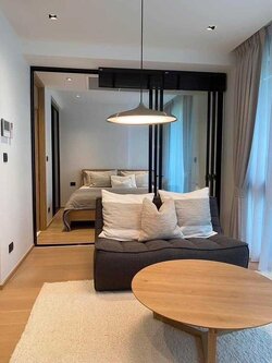 ให้เช่าคอนโด สุขุมวิท 53 (BTS ทองหล่อ) เฉลิมนิจ อาร์ต เดอ เมซอง Chalermnit Art De Maison ชั้น 2 ตึก B ขนาดห้อง 36 ตร.ม (1 ห้องนอน 1 ห้องน้ำ 1 ห้องครัว 1 ห้องนั่งเล่น)