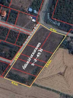 *ขายที่ดินเปล่า(ที่ดินการเกษตร) (แบ่งซื้อได้) ติดถนนเลียบคลองรากผักชี* (N.1004)