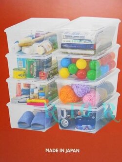 กล่องเก็บของ IRIS OHYAMA storage set 12.8 L storage case เซต 8 ชิ้น ขนาด 27x41x15cm