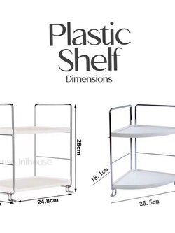 [พร้อมส่ง] Jnihouse : ชั้นวางของพลาสติกโครงสแตนเลส (มี 4 แบบให้เลือก)