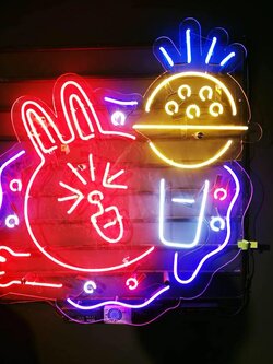 #ป้ายนีออนดัดหลอดแก้ววินเทจ