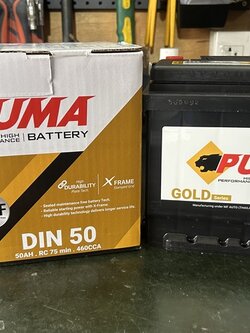 PUMA LBN1-DIN50 – แบตเตอรี่ตรงรุ่น BYD Dolphin, Altis Hybrid, C-HR, ORA Good Cat, MG4