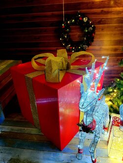 ให้เช่ากล่องของขวัญตกแต่งขนาดใหญ่ 65*70cm.