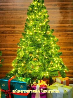 ให้เช่าต้นคริสต์มาสปลอม ขนาด5ฟุต พร้อมตกแต่งไฟประดับ