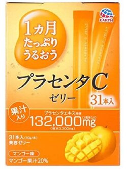 EARTH Otsuka คอลลาเจนเยลลี่ กล่องส้มสูตรรกแกะ Earth Placenta C Jelly รสมะม่วง