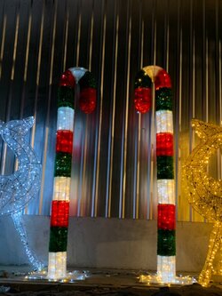 ให้เช่าไม้เท้ายักษ์ประดับไฟ ขนาด2.4เมตร 1คู่