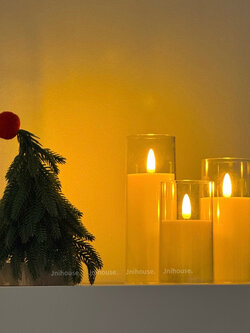 [พร้อมส่ง] Jnihouse : เซตไฟเทียนตั้งโต๊ะ อะคริลิค เทียน LED