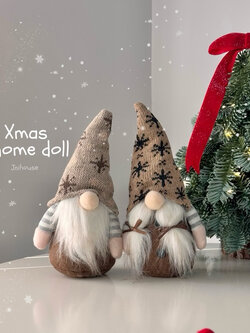 [พร้อมส่ง] Jnihouse : ตุ๊กตาโนมคู่ Xmas Gnome Doll (เซตคู่)