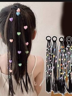 💗มาหยากิ๊ฟช้อป💗 แฮร์พีทยางรัดผม ถักเปีย 6 เส้น ติดการ์ตูน น่ารัก ขนาดยาว 40 ซ.ม. สไตล์เกาหลี แฟชั่นประดับผมสำหรับผู้หญิง