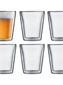 แก้ว Bodum canteen Set 6 ใบ ความจุ 200 ml