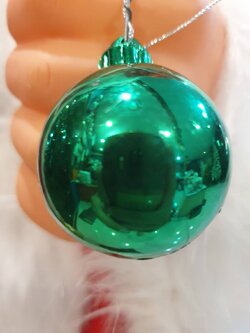 ลูกบอลคริสต์มาสแบบวาวสีเขียวขนาด40มิลลิเมตร
