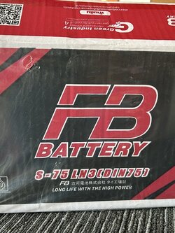 แบตเตอรี่ FB รุ่น S-75 LN3 MF ขั้วจม 75แอมป์