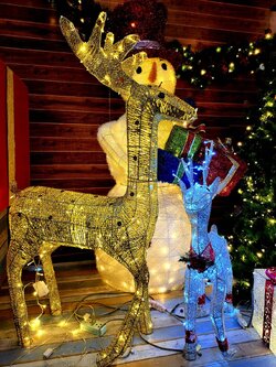 ราคากวางเรนเดียร์พร้อมประดับไฟ ขนาด 120cm.