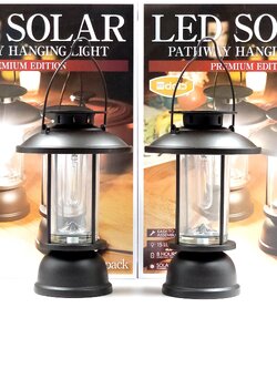 ตะเกียงโคมไฟ solar led ใช้พลังงานแสงอาทิตย์ มีเซนเซอร์ในตัว 1 กล่องมี 2 โคม