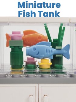 [พร้อมส่ง] Jnihouse : ตัวต่อตู้ปลา Miniature Fish Tank brick , Chameleon Tank