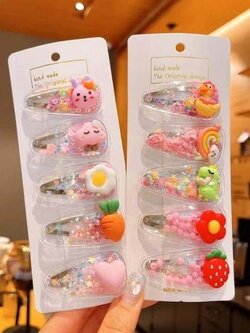 💗มาหยากิ๊ฟช้อป💗 กิ๊บติดผม 5 ชิ้น กิ๊บน่ารัก สีสันสดใส สำหรับเด็ก และสุภาพสตรี ทั่วไป