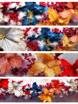 สายสนคริสต์มาสตกแต่งธีมขาว ขนาด2.7เมตรTOP GARLAND.