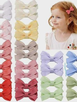 💗มาหยากิ๊ฟช้อป💗กิ๊บโบว์ติดผม กิ๊บเปาะแปะ น่ารัก แฟชั่นประดับผมเด็กเล็ก แพ็คคู่ ตัวกิีบหุ้มผ้า ขนาด 5 ซ.ม.