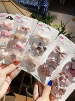 💗มาหยากิ๊ฟช้อป💗 กิ๊บติดผม กิ๊บดอกไม้ กิ๊บโบว์ น่ารักสไตล์เกาหลี กิ๊บเซ็ต สำหรับเด็กผู้หญิง เซ็ต/4ชิ้น
