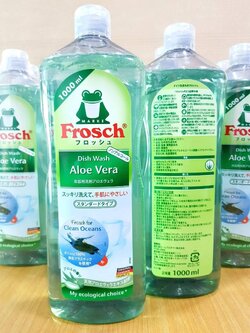 น้ำยาล้างจานขวดใหญ่ Frosch dishwash aloe vera ขนาด 1000 ml