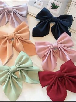 💗มาหยากิ๊ฟช้อป💗กิ๊บติดโบว์หนีบผมพริ้ว โบว์สามชั้น หวานๆ สำหรับนักเรียน สีเรียบ น่ารัก แฟชั่น กิ๊บหนีบผมสำหรับวัยรุ่น ขนาด 4.5 นิ้ว