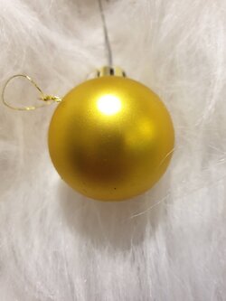 ลูกบอลคริสต์มาสแบบด้าน สีทอง ขนาด2.5cm.