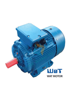 มอเตอร์ 3 เฟส WAT 0.75 KW (1 แรงม้า) 4 Pole 1450 rpm B3 IRON