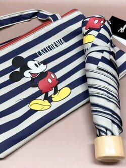 ร่ม Wpc ©. ร่มกันฝน ร่มกันแดด × DISNEY (mickey mouse) Folding Umbrella (50 cm) Clutch Bag Type