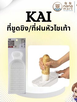 ✨🧄 ที่ขูดขิง/ที่ฝนหัวไชเท้า 2 ด้าน พร้อมถาดรอง Kai Grater 🧄✨