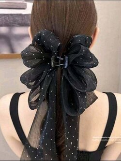 💗มาหยากิ๊ฟช้อป💗กิ๊บโบว์หนีบผม ผ้าใยบัว หนีบผมขนาดใหญ่ แฟชั่นประดับผมสำหรับผู้หญิง
