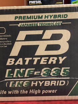 แบตเตอรี่รถยนต์ ขั้วจม FB LN3 F-335 77แอมป์