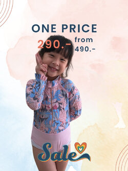 C0243 ‼️ชุดว่ายน้ำเด็ก ... ลดจัดหนัก ชุดว่ายน้ำเด็กแขนยาว พร้อมหมวก หวานๆ แต่อบอุ่น..⚡ไซส์ 120 ( แนะนำ 110-120) ‼️ ผ้ากัยูวี ผ้าดีบอกเลย