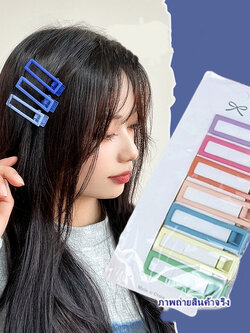 กิ๊บติดผม ยุด90 งานโลหะ กิ๊บปากเป็ดแบบ 2 ขา หลากสี ขายยกแผง 7 ชิ้น