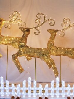 กวางคริสต์มาสกระโดด ใหญ่นะ1.8เมตร"มีไฟ"