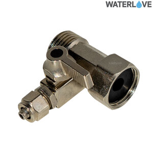 บอลวาล์ว 3 ทาง สีเงิน