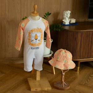 ชุดว่ายน้ำเด็กชาย บอดี้สูท ลายสิงโต พร้อมหมวกปีก กันยูวี งานส่งออก upf50+ งานดีมาก ผ้าหนา ชุดว่ายน้ำเด็กชายพร้อมส่ง