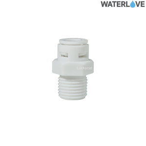 ข้อต่อตรงสวมเร็ว เกลียวนอก 1/4'' 1/4'' สำหรับสายน้ำ PE สายเครื่องกรองน้ำ