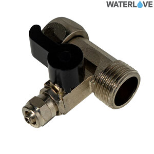 บอลวาล์ว 3 ทาง ก้านพลาสติก ดำ