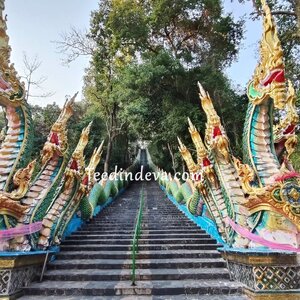 สักการะ รอยพระพุทธบาทจำลอง วัดเขานางบวช