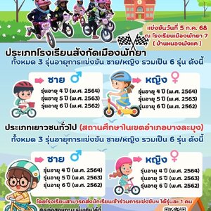 ขอเชิญเข้าร่วมกิจกรรมสุดน่ารัก 💗 การแข่งขันจักรยานขาไถเมืองพัทยา “Pattaya Balance Bike 2025”