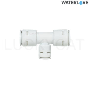 ข้อต่อสามทาง 3/8'' 1/4'' 3/8'' สำหรับสายน้ำ PE สายเครื่องกรองน้ำ