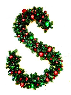 สายสนคริสต์มาสพุ่มฟูๆ"ใหญ่"12นิ้ว