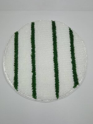 แผ่นผ้าบอนเน็ตขาวแถบเขียว