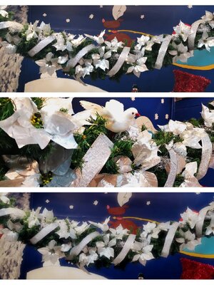 สายสนท้องช้างคริสต์มาสตกแต่งธีมสีเงิน ขนาด2.7เมตรTOP GARLAND.